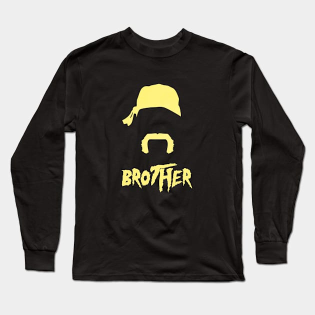 Brother Classic Vector (Yellow) - Hulk Hogan Long Sleeve T-Shirt by cheesefries